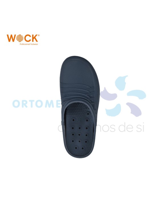 WOCK CLOG 03 -  BRANCO E AZUL MARINHO