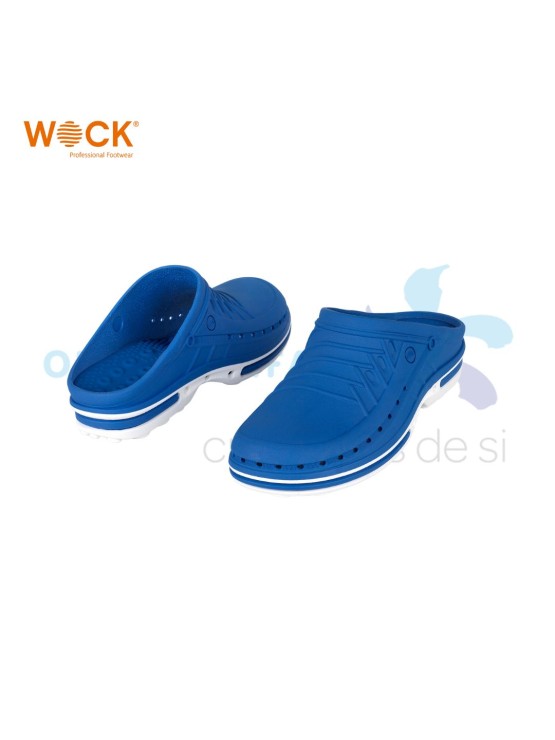 WOCK CLOG 07 -  BRANCO E AZUL MÉDIO 