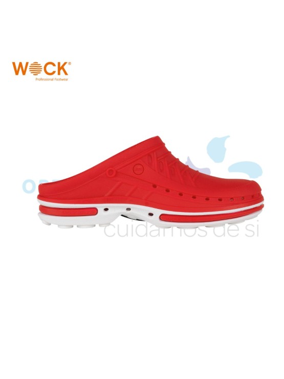 WOCK CLOG 17 -  BRANCO E VERMELHO