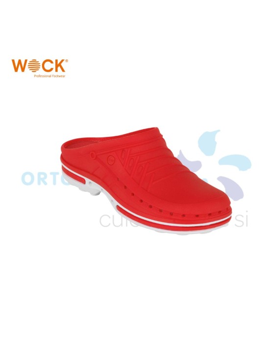 WOCK CLOG 17 -  BRANCO E VERMELHO